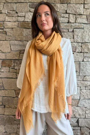 Classic Portobello Scarf Ochre **